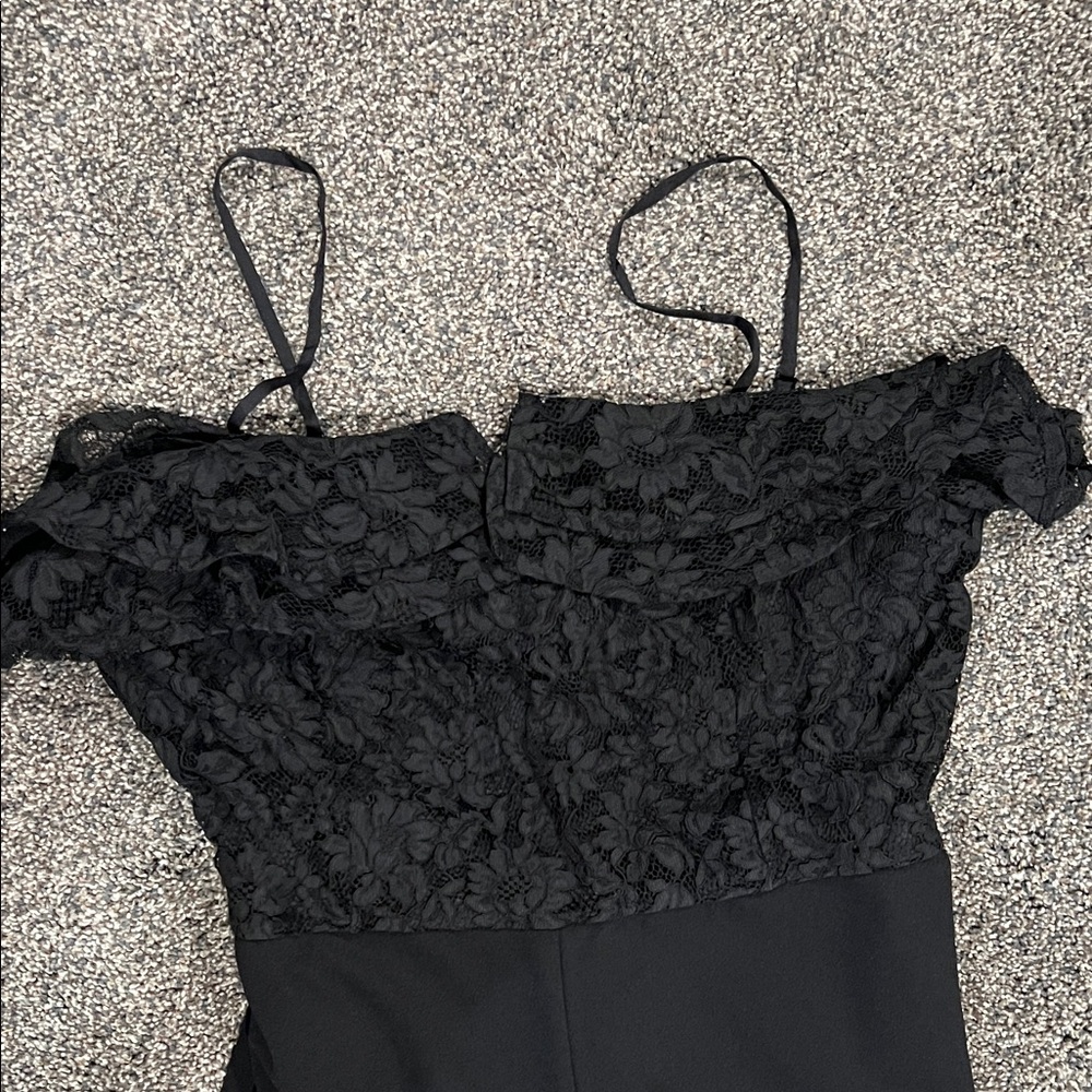 Express Elegant Black Jumpsuit - Picture 2 of 3